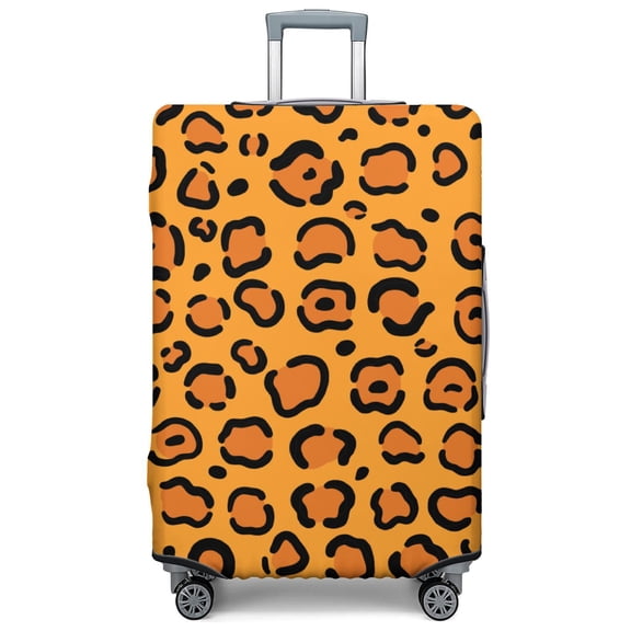 Stretch Luggage Cover XL(29-32in)– Elastic Travel Suitcase Protector with Handle Openings & Bottom Closure, Washable Polyester Spandex Suitcases Cover, Leopard Animal Print