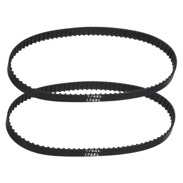 2 Pcs 174XL Correa de Tiempo de Goma 87 Dientes Correa Engranada 5.08mm Paso x 10mm Ancho