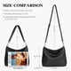 thumbnail image 5 of Bolso Hobo befen de piel auténtica negra para mujer con 2 correas, 5 of 7