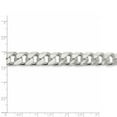 thumbnail image 4 of White Sterling Silver bracelet Curb chain Men's 8 in 11 mm, 4 of 4