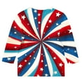 thumbnail image 5 of FamilyThread Kids Striped Shirts Short Sleeve Boy Girls July 4th Patriotic Tee Top Pattern Short Sleeve Round Neck Top T-shirt For Kids, 5 of 5