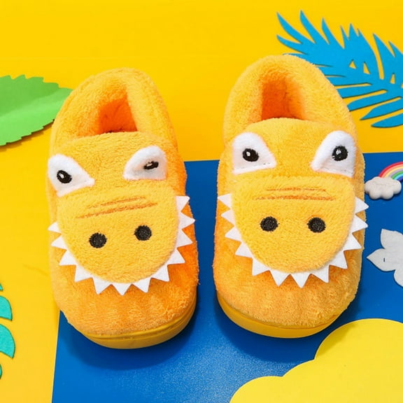 Toddler Slippers Boys Girls Dinosaur Soft Winter Shoes Cute Bunny Slipper for Home Indoor Winter Bedroom Non Soft Rabbit Warm Shoes
