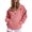 Pink, variant on Sweatshirt for Women's And Winter Fashion Casual Sports Semi Zipper Hooded Short Plush Sweater Solid Color Hooded Sweater