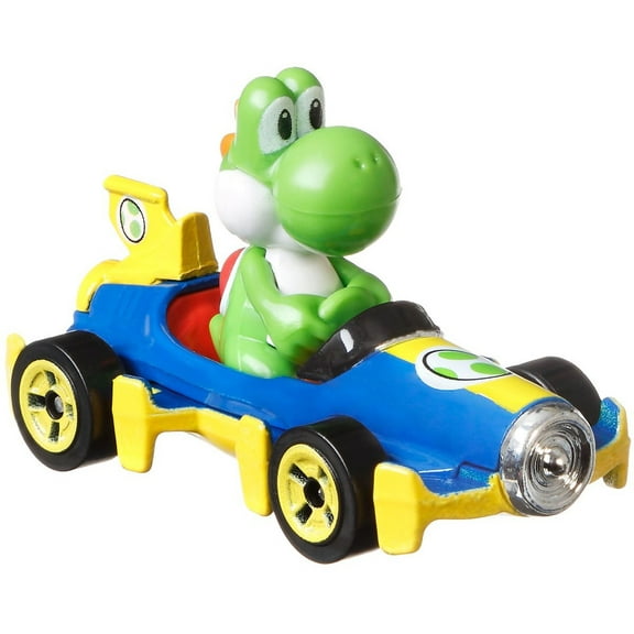Hot Wheels Mario Kart Mach 8 Yoshi Diecast Car (No Packaging)