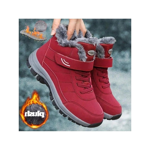 Winter Men's Fashion Anti-Slip Fleece Snow Boots, Thick Cotton Padded Warm Short Boots for Men