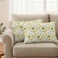 thumbnail image 3 of Outdoor Waterproof Pillow Covers Summer Lemon Leaves Flower Decorative Throw Pillow Protectors,Pillowcase Cushion Cases for Patio Sofa Garden Couch,20x12in,Pack of 2, 3 of 14