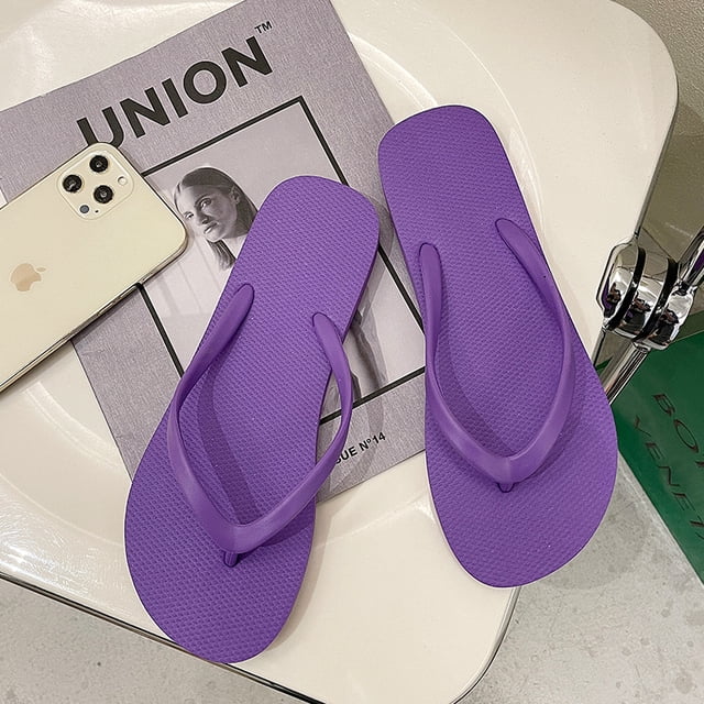 Flip-Flops Female Ins Wear Fashionable Clip-On Beach Slippers In Summer and Tideand Slip-Proof Platform Couples Splint Sandals
