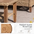 thumbnail image 6 of Alpha Joy 5 Pieces Wicker Patio Furniture Conversation Set Boho Style Outdoor Sofa with Wood Coffee Table, 6 of 10