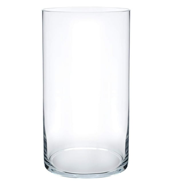 Florero de cristal Royal Imports con forma de cilindro, 25 cm de alto