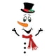 thumbnail image 1 of Snowman Refrigerador Etiqueta de refrigerador Lindo impermeable DIY de dibujos animados magnéticos Conjunto para gabinetes de cocina Puerta CT031 Gloria Imanes de refrigerador, 1 of 9