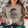 thumbnail image 5 of Lorytime Sweatshirts for Women Fall Christmas Santa Claus Shirt Crew Neck Long Sleeve Pullover Drop Shoulder Loose Tops, 5 of 5