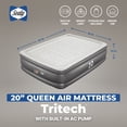 thumbnail image 4 of Sealy Tritech 20" Air Mattress Inflatable Bed Queen with Built-In AC Pump, 4 of 12