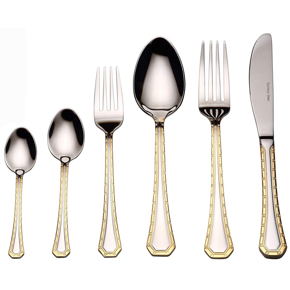 Venezia Collection 75Piece Fine Flatware Set, Silverware Cutlery