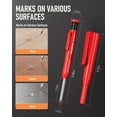 thumbnail image 4 of Nicpro 4 Pack 2.8mm Carpenter Pencil with Sharpener & Cap, Mechanical Pencils Set with 52 Refill, Deep Hole Marker Woodworking Pencils, Heavy Duty Construction Pencils for Architect - with Case, 4 of 7