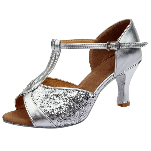 Dsscvnef Women's Color Fashion Rumba Waltz Prom Ballroom Latin Salsa Dance Shoes Sandals
