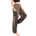 thumbnail image 5 of Defitshape Women's Harem Boho Pants Yoga Hippie Jogger Genie Pants with Pocket Smocked Waist Cool Summer Beach Trousers Bohemian Parachute Elastic Waist High Waisted Patterned6 One Size, 5 of 5