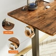 thumbnail image 6 of Electric Adjustable Height Standing Desk - 55 x 24 inch Sit to Stand Up Desk with Splice Board,Rust, 6 of 6