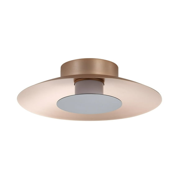 Yep by Golden Lighting Luma Integrated LED Flush Mount in French Gold and Graphite shade