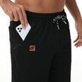 thumbnail image 3 of Yundobop Men's 9" Inseam Zipper Pocket Stretch Shorts Black 34, 3 of 5