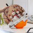 thumbnail image 3 of HELLHERO Not Easily Deformed Tea Cozy Insulation Keep Warm Polyester Canvas for Gift, Christmas Snowman Pattern, 3 of 8