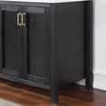 thumbnail image 5 of Hadiya 72" Double Bathroom Vanity Set in Black Oak with Aosta White Composite Stone Countertop with Mirror, 5 of 8