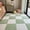 Green+white, variant on 12pcs Carpet Squares Puzzle Floor Mat, Plush Interlocking Carpet Tiles, Anti Slip EVA Foam Jigsaw Floor Tiles, Build A Safe Area for Bedroom Playroom (Beige+Black)