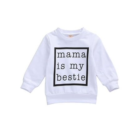 

One Opening Newborn Baby Boys Girls Sweatshirts Tops Pullover Letter Outfits