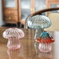 thumbnail image 3 of Dserhfy Mini Mushroom Shape Vase Colorful Transparent Glass Hydroponic Vase Flower Plant Display Vase Home Decoration, 3 of 8