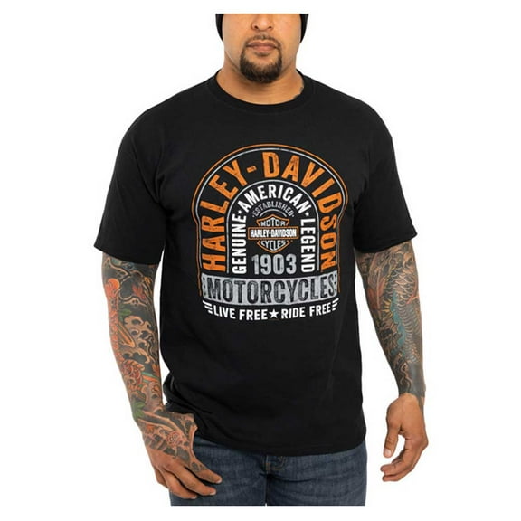 Harley-Davidson Men's Fast Lane Crew-Neck Short Sleeve Cotton T-Shirt (M), Harley Davidson