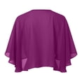 thumbnail image 4 of Fgnfyis Women Soft Chiffon Short Jacket Capelet for Dresses and Tops Purple, 4 of 4