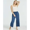 thumbnail image 5 of Real Essentials 3 Pack: Women's Ultra-Soft Wide Leg Loose Capri Open Bottom Pants - Yoga Lounge Pockets(Available in Plus), 5 of 7