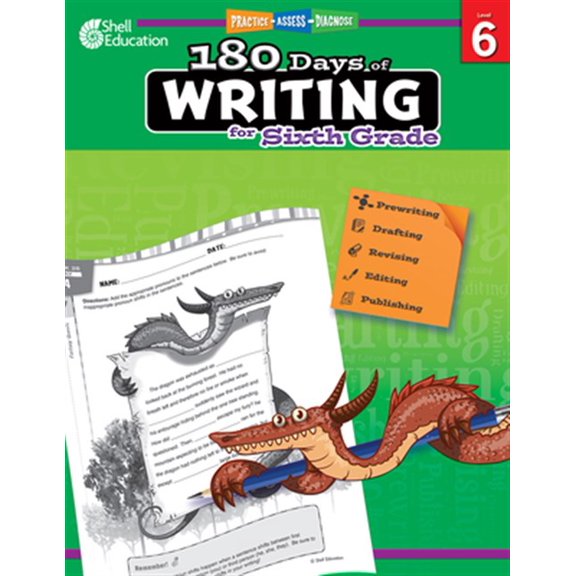 Pre-Owned 180 Days of Writing for Sixth Grade: Practice, Assess, Diagnose (180 Days of Practice) Paperback