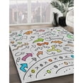 thumbnail image 3 of Ahgly Company Machine Washable Indoor Square Transitional Pearl White Beige Area Rugs, 6' Square, 3 of 7