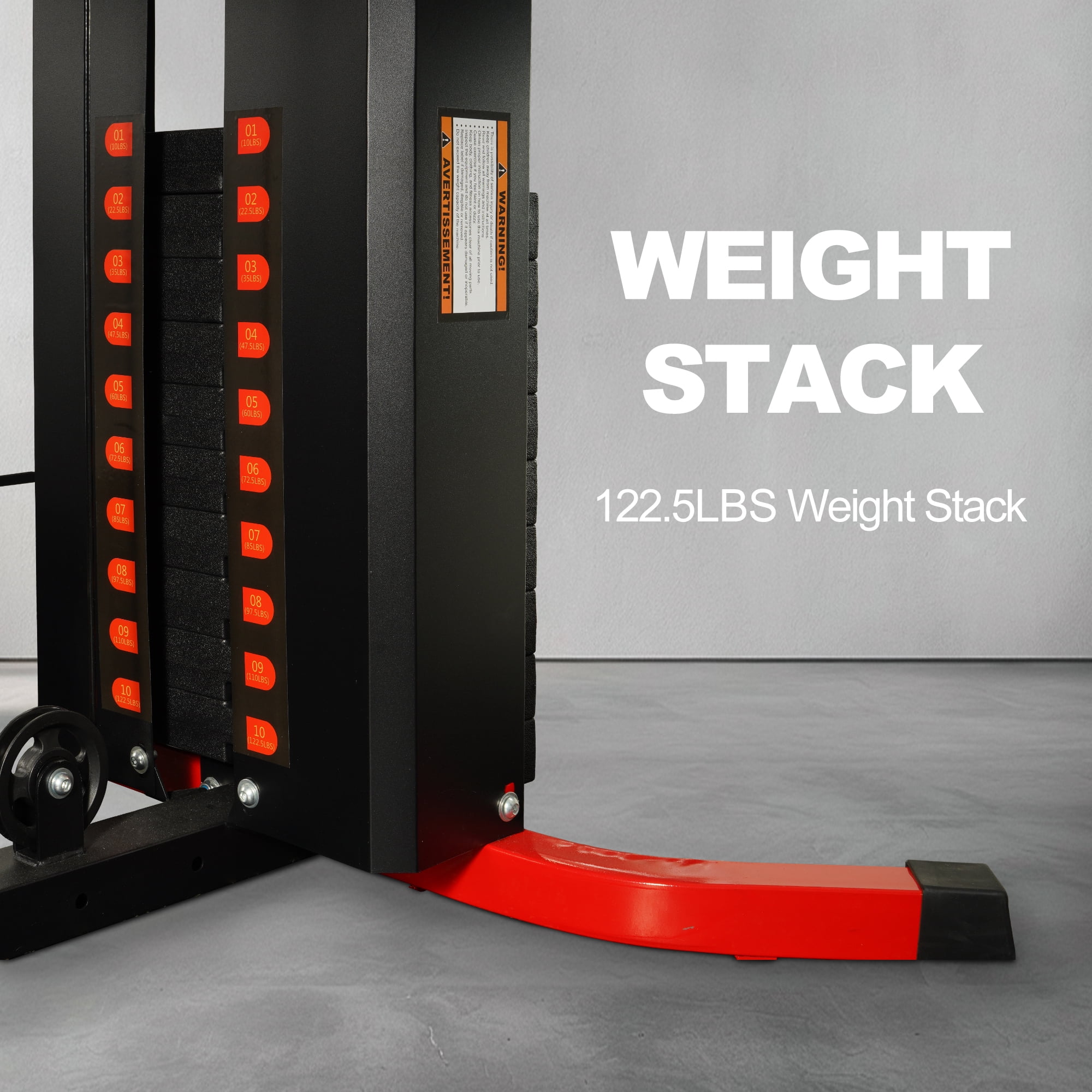 FlexWave LX750 Multifunctional Full Home Gym System Workout Station with 122.5 Lbs Weight Stack, One Station, Comes with Installation Instruction Video, Ships in 5 Boxes