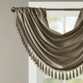 thumbnail image 3 of Madison Park Elena Faux Silk Waterfall Embellished Valance, Bronze, 38"W x 46"L, 3 of 5