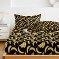 thumbnail image 6 of Queen Size Fitted Sheet Set - Banana Luxury 3 Piece Bedding Sets 16" Deep Pocket Fitted Sheet with 2 Pillowcases, Funny Yellow Fruits Classic Tropical Brushed Microfiber Hotel Luxury Bed Sheets, 6 of 9