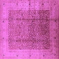 thumbnail image 1 of Ahgly Company Machine Washable Indoor Square Oriental Purple Industrial Area Rugs, 3' Square, 1 of 4