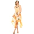 thumbnail image 5 of Sakkas Peacock Feather Caftan Dress / Cover Up - Blush - One Size, 5 of 5
