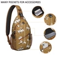 thumbnail image 2 of Funny Dinosaur Print Sling Bag, Colorful Cartoon Dino Pattern Lightweight Backpack for Travel, Outdoor Adventures, and School Use, 2 of 3