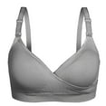 thumbnail image 2 of TrendVibe365 Nursing Bras for Breastfeeding Womens Breastfeeding No Underwire Push up Bralettes Padded Button Front Adjustable Strap Corset Bra Full Coverage Crop Cami Top Sexy Underwear Gray L, 2 of 6