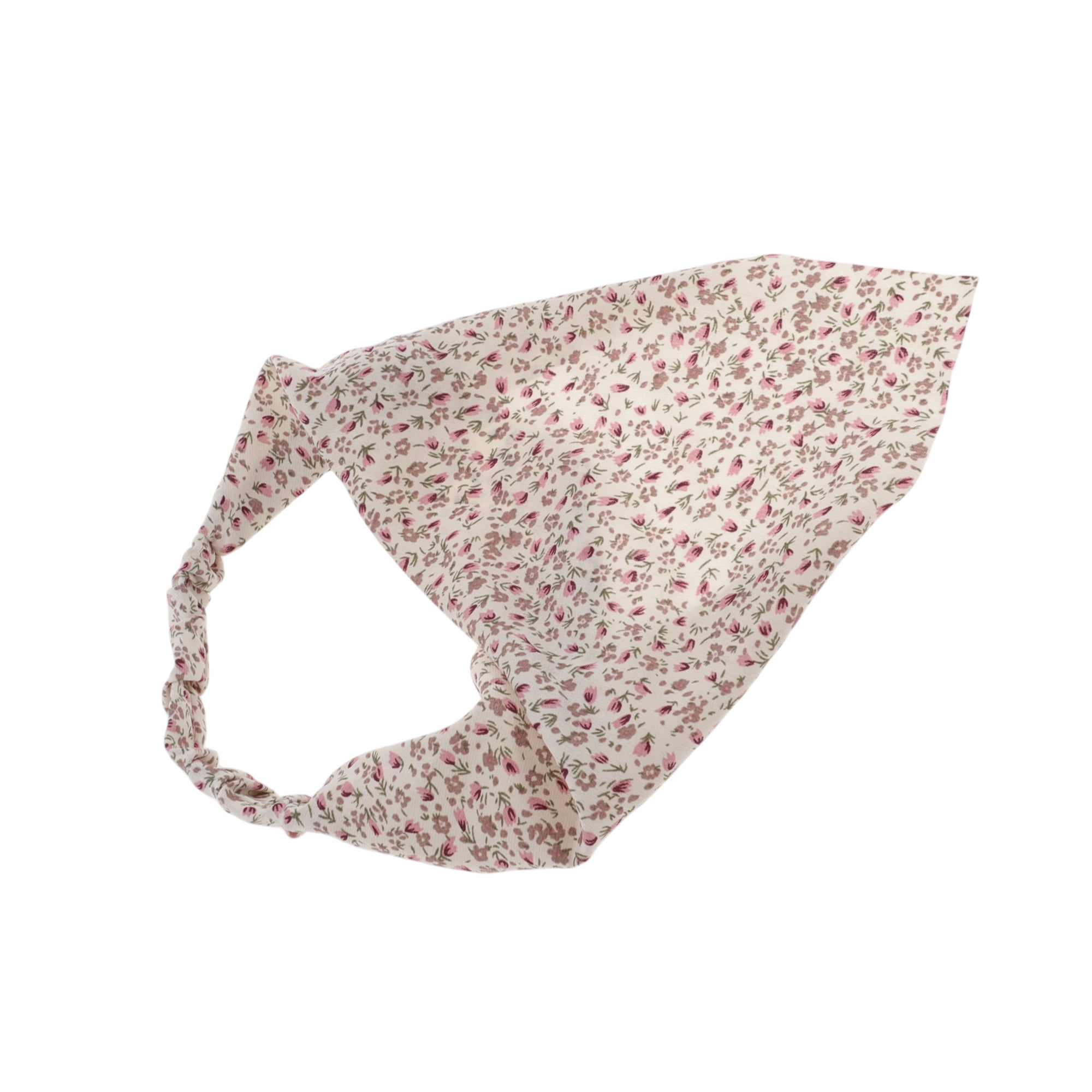 Unique Bargains 1pc Stylish Ditsy Floral Headwrap 9.25''x8.86'' Beige