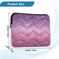 thumbnail image 3 of Quilted Laptop Sleeve for 13-16 Inch Laptops Protective Laptop Case Cover Lightweight Travel & Office Essentials Pink and Purple Glitter Pattern, 3 of 8