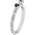 thumbnail image 4 of Created Sapphire Sterling Silver Two-Stone Ring, 4 of 7