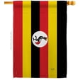 thumbnail image 2 of Breeze Decor 08295 Uganda 2-Sided Vertical Impression House Flag - 28 x 40 in., 2 of 2