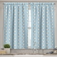 thumbnail image 2 of Ambesonne Cartoon Valance & Curtain, Counting Sheep Pattern Art, 55"x36", Pale Blue White, 2 of 6