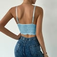 thumbnail image 4 of Delliss Lace Tops for Women V Neck Camisole Top Sleeveless Crop Tank Going Out Outfits 2025 Trendy, 4 of 4