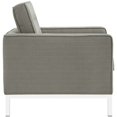 thumbnail image 2 of Modway Loft Upholstered Fabric Armchair in Granite, 2 of 3