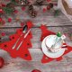 thumbnail image 4 of 4 piezas de soporte para tenedor y cuchillo de Navidad, diseño de alce, copo de nieve, Papá Noel, cubiertos, funda para tenedor y cuchillo, bolsa para vajilla, organizador navideño, decoración de mesa, 4 of 5