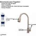 thumbnail image 2 of Llave Monomando Fregadero O Tarja Cocina Alfa Acero Inoxidable 304 Satinado 2 Funciones, 2 of 3
