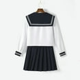 thumbnail image 5 of new JK clothing long-sleeved spring and autumn college style pleated skirt suit-mid skirt 65cm-M, 5 of 8